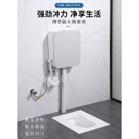蹲便器家用蹲坑式冲水箱整套装陶瓷大便器卫生间蹲厕便池防臭
