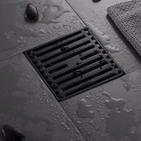 地漏防臭卫生间浴室隐形黑色下水道隐形大排量洗衣机地漏工程款式
