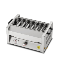 无烟煤气黑金刚管燃气烧烤炉商用摆摊液化气多功能电烤炉烤羊肉串|控温一控面积580*305*300烤面面积48*16