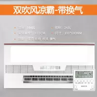 凉霸 厨房嵌入式照明吹风换气二合一带灯电风扇集成吊顶冷风机静|双吹风照明+吹风+换气PC材质