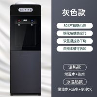 饮水机家用立式制冷制热台式小型办公室全自动智能饮水机|银灰色 冰温热