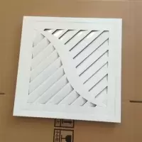 集成吊顶换气扇面板30*30x30厨房面罩通风铝扣板嵌入式卫生间面板|S型换气面板白色 300*300