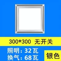 集成吊顶照明二合一 排气扇带灯厨房卫生间带led灯换气扇排风扇|风力(不带开关)30x30