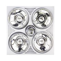 浴霸老式四灯灯暖取暖卫生间集成吊顶三灯厕所合一壁挂式洗澡照明|集成款[30*30] 全铝面板+银泡