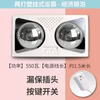 灯暖浴霸壁挂式洗澡间取暖灯泡卫生间老式挂墙壁两灯烤灯洗澡家用|两灯挂墙经济银泡+漏保 打孔款