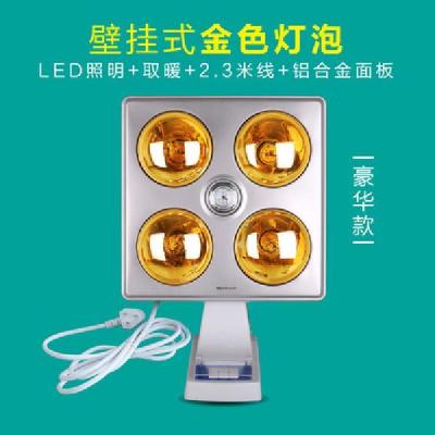 凯喆壁挂式浴霸灯暖家用卫生间取暖灯泡浴室墙挂壁集成吊顶嵌入式|挂壁式金泡普通插头