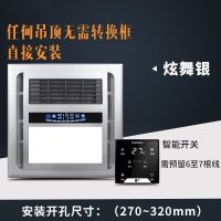 浴霸五合一多功能风暖吊顶嵌入式四灯浴室卫生间暖风机300×300|炫舞银-风暖+换气+照明+屏显-触控 款适合所有吊顶