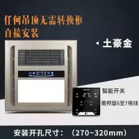 浴霸五合一多功能风暖吊顶嵌入式四灯浴室卫生间暖风机300×300|土豪金-风暖+换气+照明+屏显-触控 款适合所有吊顶