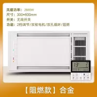 浴霸灯暖卫生间排气扇照明一体风暖集成吊顶暖风机浴室取暖三合一|阻燃合金白+无线遥控+2800w风暖
