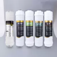 韩式快接通用滤芯一体pp棉活性碳超滤膜ro反渗透家用净水器纯水机|五级滤芯套装(不含排污)