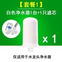 净水器家用厨房水龙头过滤器自来水净化前置滤水器滤芯直饮净水机|白色款式一机两芯(共2个滤芯)