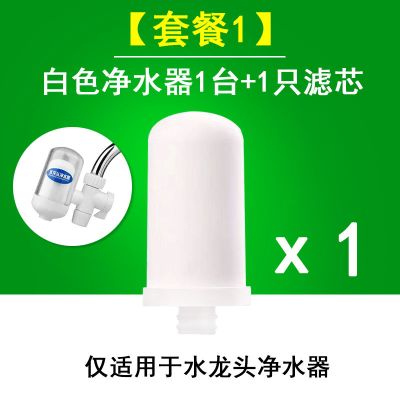 净水器家用厨房水龙头过滤器自来水净化前置滤水器滤芯直饮净水机|白色款式一机两芯(共2个滤芯)