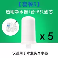 净水器家用厨房水龙头过滤器自来水净化前置滤水器滤芯直饮净水机|透明款式一机六芯(共6个滤芯)