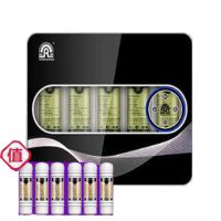 家用净水器直饮过滤器厨房净水机自来水净化器饮水机滤芯农村|套餐2：黑色标配+7个滤芯（常规款）