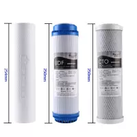 10寸通用净水器滤芯pp棉+颗粒活性炭+压缩炭纯水机滤芯1235级乐透|pp+udf+CTO