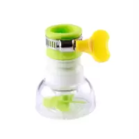 通用厨房水龙头防溅头嘴延伸器过滤器家用自来水花洒净水器节水器|3代绿色1个
