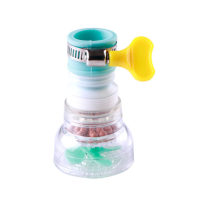 通用厨房水龙头防溅头嘴延伸器过滤器家用自来水花洒净水器节水器|4代蓝色1个