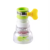 通用厨房水龙头防溅头嘴延伸器过滤器家用自来水花洒净水器节水器|4代绿色1个