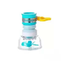 水龙头旋转沥水器麦饭石过滤花洒出租屋家用厨房防溅水滤水净水器|过滤器三代蓝色