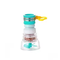 水龙头旋转沥水器麦饭石过滤花洒出租屋家用厨房防溅水滤水净水器|过滤器四代3个装[成本价]