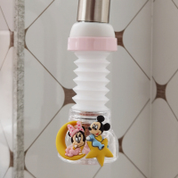 卡通水龙头防溅头加长延伸净水器厨房花洒节水可爱可旋转过滤喷头|粉-星月米奇