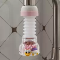 卡通水龙头防溅头加长延伸净水器厨房花洒节水可爱可旋转过滤喷头|粉黛西