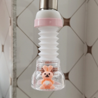 卡通水龙头防溅头加长延伸净水器厨房花洒节水可爱可旋转过滤喷头|粉小兔