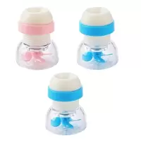 厨房水龙头过滤器家用自来水净水器滤水器喷头增压花洒防溅头|1个粉色+2个蓝色