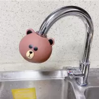 水龙头防溅头加长延伸器厨房家用自来水花洒过滤嘴净水器通用|U型款小熊直径2cm以下