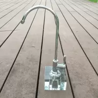 茶台移动茶几桌面水晶底座净水龙头净水器水龙头家用固定底座万向|透明水晶底座+欧式龙头送弯头+胶垫
