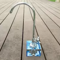 茶台移动茶几桌面水晶底座净水龙头净水器水龙头家用固定底座万向|青花瓷水晶底座+梅花龙头送弯头+胶垫