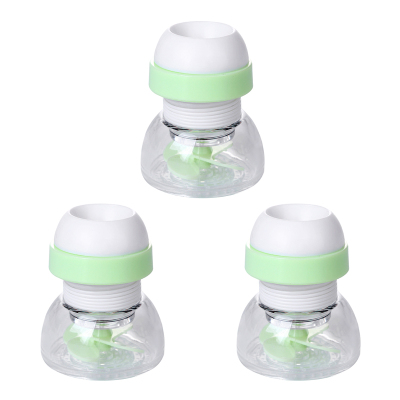 通用厨房水龙头防溅头嘴延伸器过滤器家用自来水花洒净水器节水器|绿色3个装