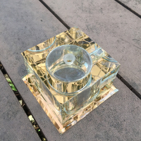 茶台移动茶几桌面水晶底座净水龙头净水器水龙头家用固定底座万向|香槟金大水晶底座送弯头+胶垫