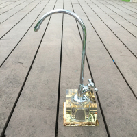 茶台移动茶几桌面水晶底座净水龙头净水器水龙头家用固定底座万向|香槟金大水晶底座+梅花龙头送弯头+胶垫