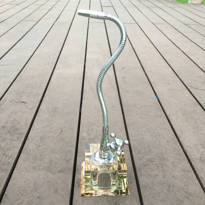茶台移动茶几桌面水晶底座净水龙头净水器水龙头家用固定底座万向|香槟金大水晶底座+72变龙头送弯头+胶垫