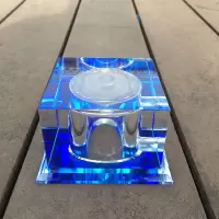 茶台移动茶几桌面水晶底座净水龙头净水器水龙头家用固定底座万向|梦之蓝大水晶底座送弯头+胶垫