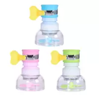通用厨房水龙头防溅头嘴延伸器过滤器家用自来水花洒净水器节水器|3个装【普通卡扣款】颜色随机