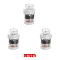 麦饭石防溅花洒家用厨房水龙头防溅头滤水器自来水除沙净水过滤器|白色[3个装]