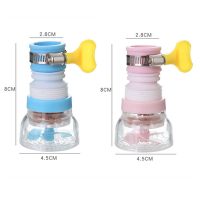 防溅水龙头加长器通用风扇过滤嘴花洒自来水延伸花洒节水净水神器|蓝色1个+粉色1个