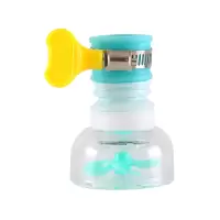 通用厨房水龙头防溅头嘴延伸器过滤器家用自来水花洒净水器节水器|蓝色