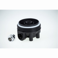 巴马颐芯净水器滤芯扳手滤筒进出水机弯管三角阀底座配件工具|水机黑色塑料底座含接头O型圈