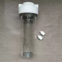 家用自来水pp棉净水器透明前置过滤器10寸厨房单级净水机滤瓶滤芯|10寸滤瓶+4变2快接4分滤瓶