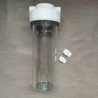 家用自来水pp棉净水器透明前置过滤器10寸厨房单级净水机滤瓶滤芯|10寸滤瓶+4变3快接4分滤瓶