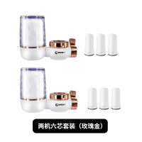 家用龙头过滤器自来水净水机厨房净化器滤水器净水器|两机六芯(玫瑰金)自主安装