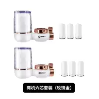 家用龙头过滤器自来水净水机厨房净化器滤水器净水器|两机六芯(玫瑰金)自主安装