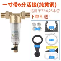 全铜前置过滤器家用反冲洗自来水主管道全屋大量进入户口净水器|一寸带6分活接