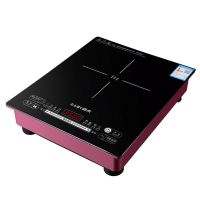 多功能3500w大功率电磁炉防水定时双风扇触|平面/紫色3500W电磁炉-三年换新 电磁炉+麦饭石锅+木铲锅盖蒸格套餐6