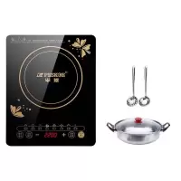 电磁炉家用2200w防水触屏多功能火锅炒菜定时预约套装|套餐二