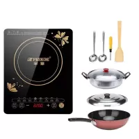电磁炉2200w小型家用多功能火锅炒菜套装定时预约锅一体|套餐五