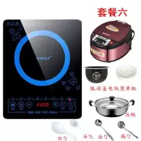 苏洎乐电磁炉特价家用智能防水触摸爆炒火锅节能电磁灶2200w|套餐六